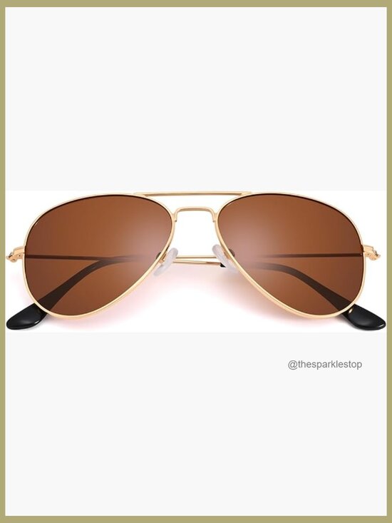 Polarized Aviator Sunglasses, Metal Frame, UV400 Protection, Lightweight main image 4